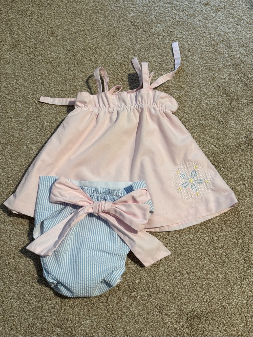 Beaufort Bonnet Company Lainey’s Little Top & Baby Bow Bottom Bloomer - 18/24m